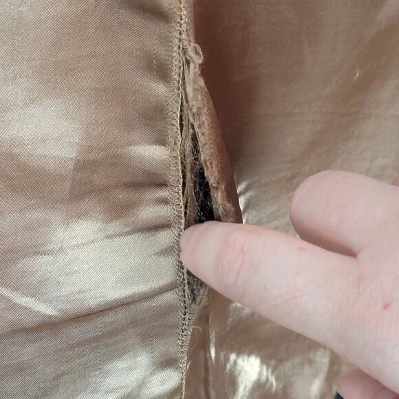 VINTAGE Marvin Richards New York Black Wool Cashmere Fox Fur Coat, Sz 4 - Picture 9 of 11